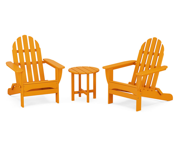 POLYWOOD® Classic Folding Adirondack 3-Piece Set