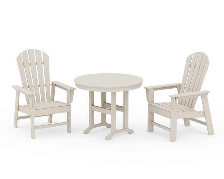 POLYWOOD® South Beach 3-Piece Round Farmhouse Dining Set