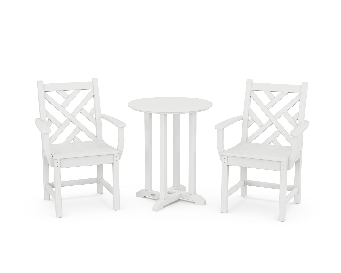 Chippendale 3-Piece Round Bistro Dining Set