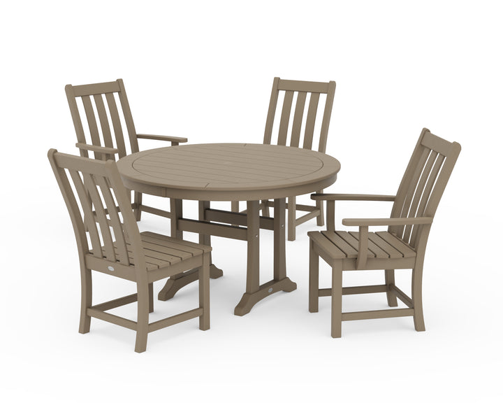 POLYWOOD® Vineyard 5-Piece Nautical Trestle Dining Set