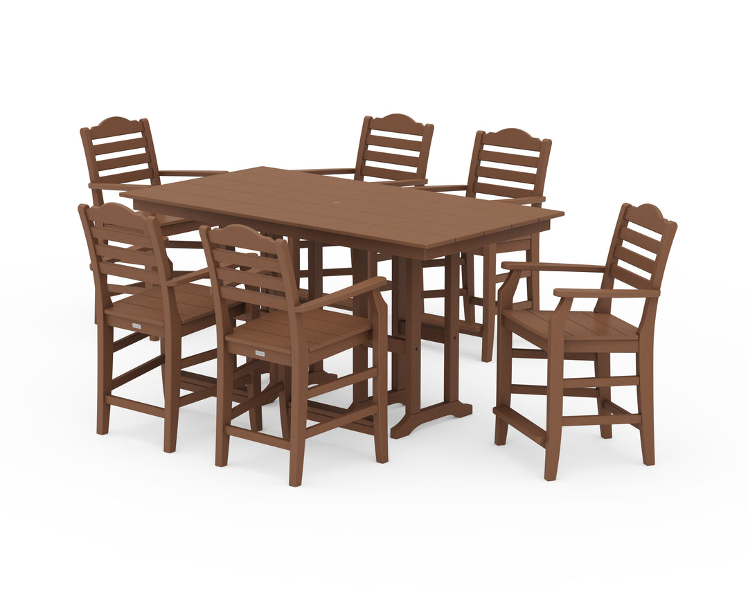 Draper James™ by  POLYWOOD® Savannah Arm Chair 7-Piece Farmhouse Counter Set