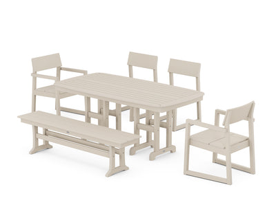 EDGE 6-Piece Dining Set with Bench