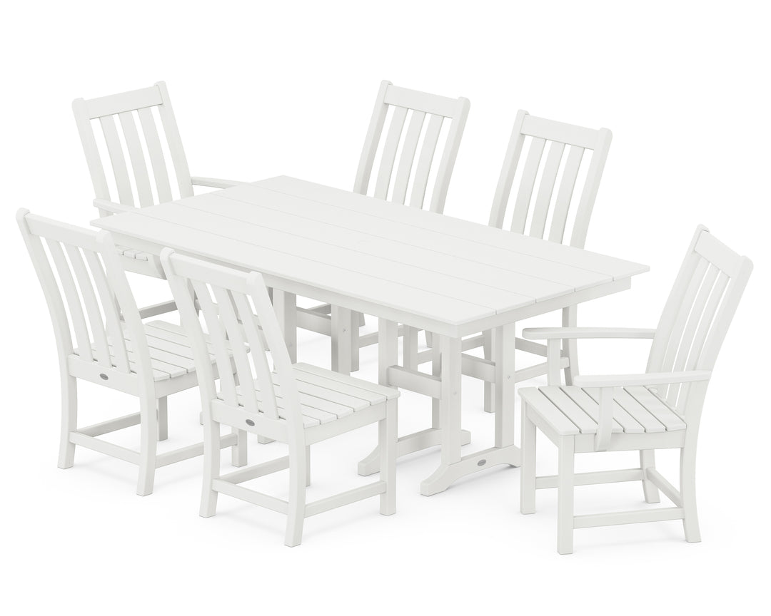 POLYWOOD® Vineyard 7-Piece Farmhouse Dining Set