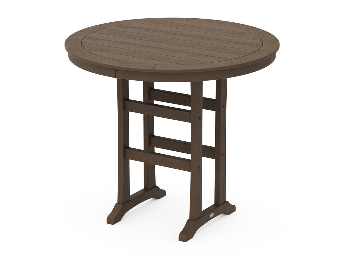 POLYWOOD® Nautical Trestle 48" Round Bar Table