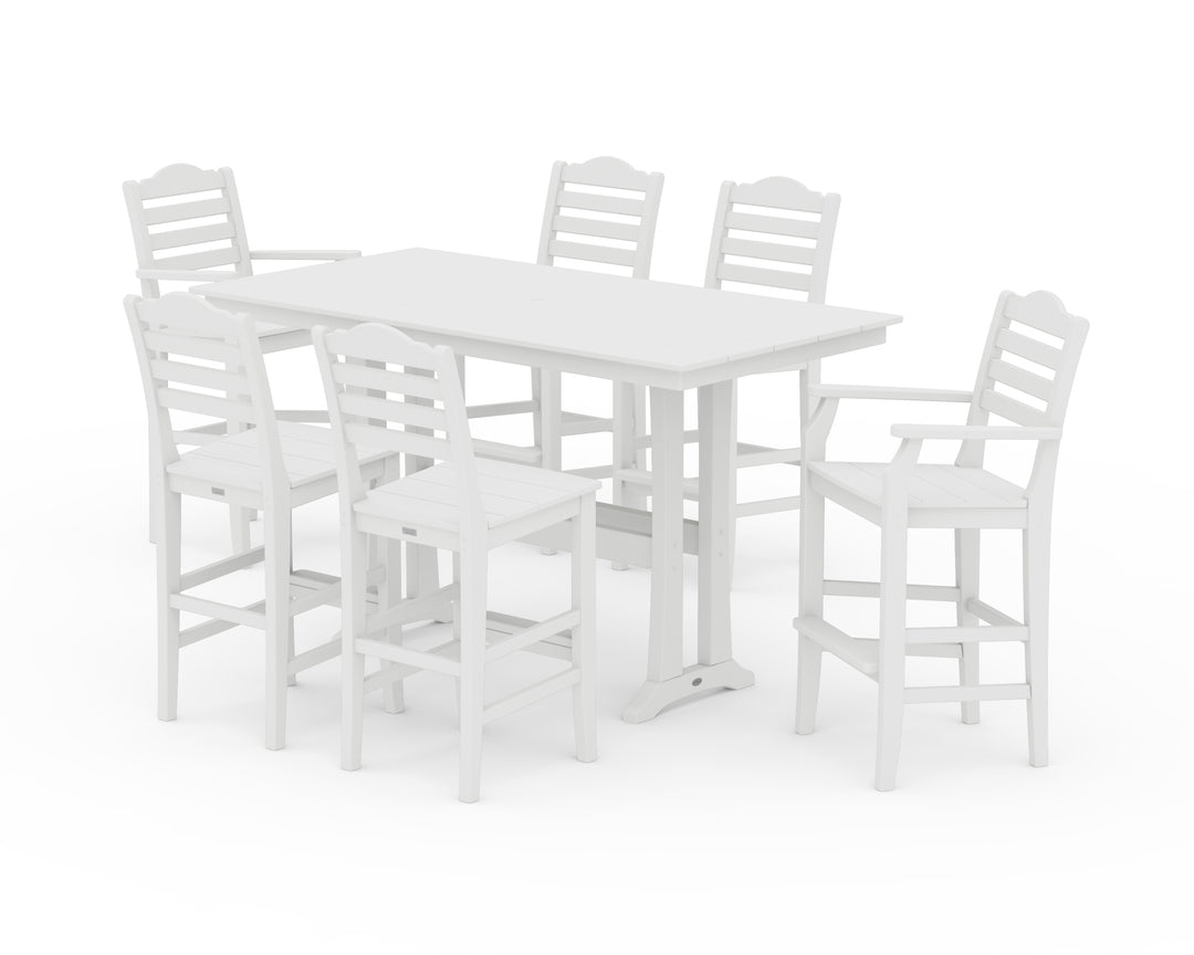 Draper James™ by  POLYWOOD® Savannah 7-Piece Farmhouse Bar Set with Trestle Legs