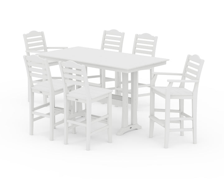 Draper James™ by  POLYWOOD® Savannah 7-Piece Farmhouse Bar Set with Trestle Legs