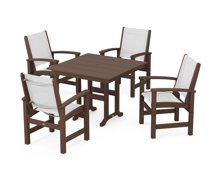 POLYWOOD® Coastal 5-Piece Farmhouse Dining Set