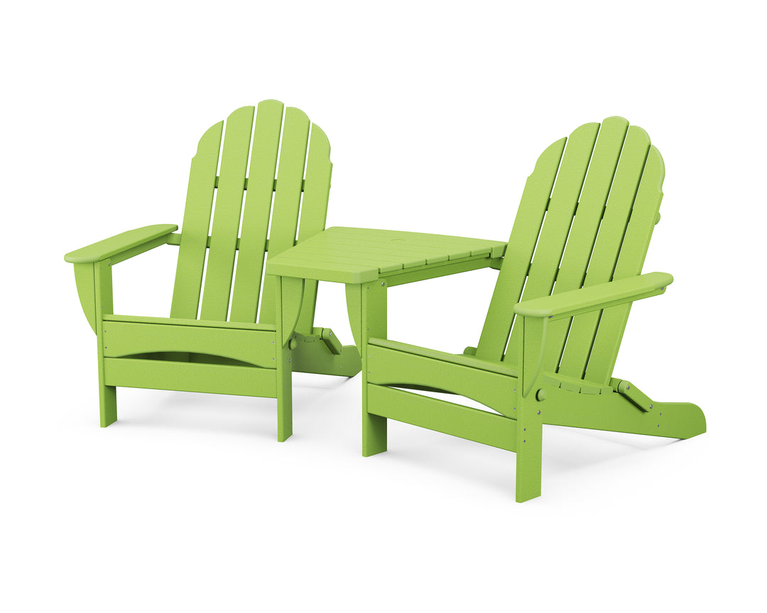 POLYWOOD® Classic Oversized Adirondacks with Angled Connecting Table