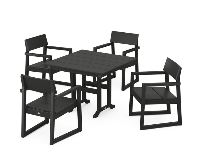 POLYWOOD® EDGE 5-Piece Farmhouse Dining Set
