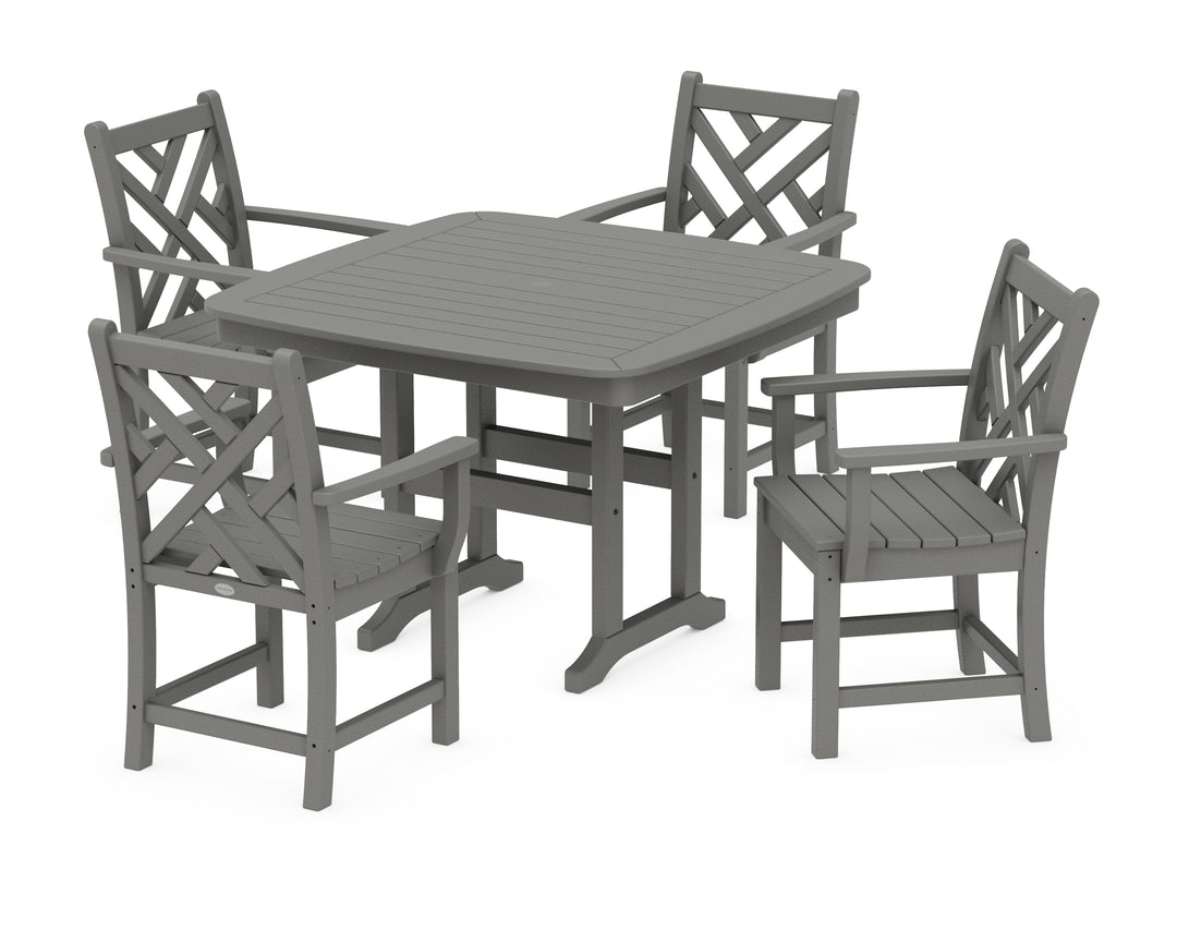 POLYWOOD® Chippendale 5-Piece Dining Set with Trestle Legs