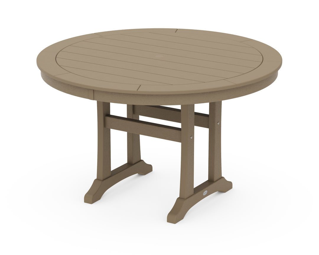 POLYWOOD® Nautical Trestle 48" Round Dining Table