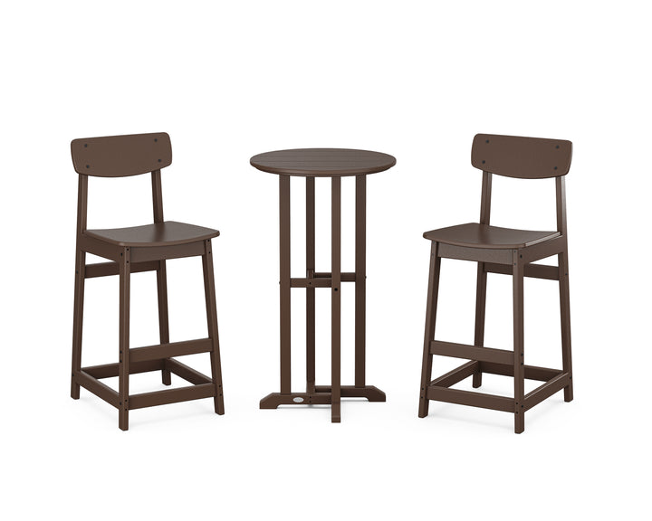POLYWOOD® Modern Studio Urban Bar Chair 3-Piece Bistro Set