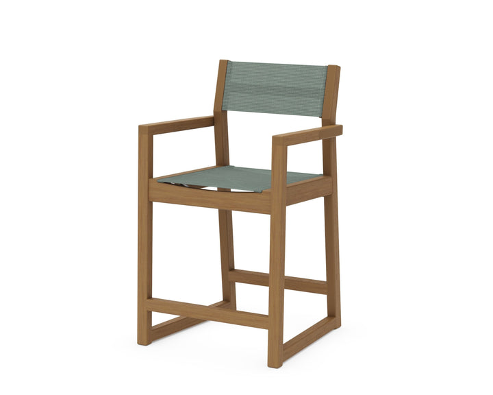 POLYWOOD® EDGE Sling Counter Arm Chair