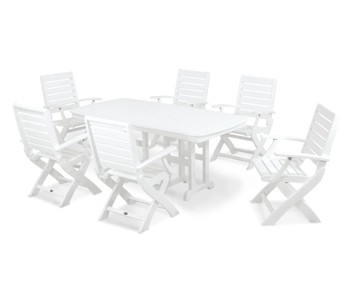 POLYWOOD® Signature Folding Chair 7-Piece Dining Set