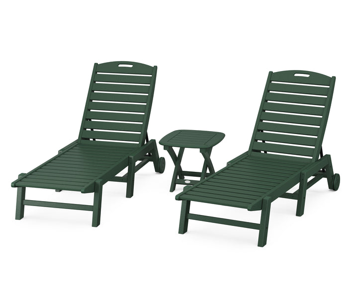 POLYWOOD® Nautical 3-Piece Chaise Set