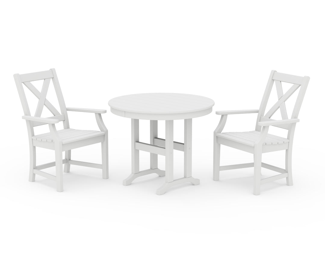 POLYWOOD® Braxton 3-Piece Round Dining Set