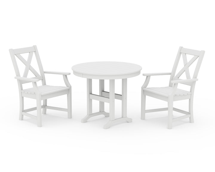 POLYWOOD® Braxton 3-Piece Round Dining Set