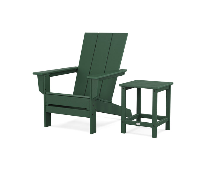POLYWOOD® Modern Studio Adirondack Chair with Side Table