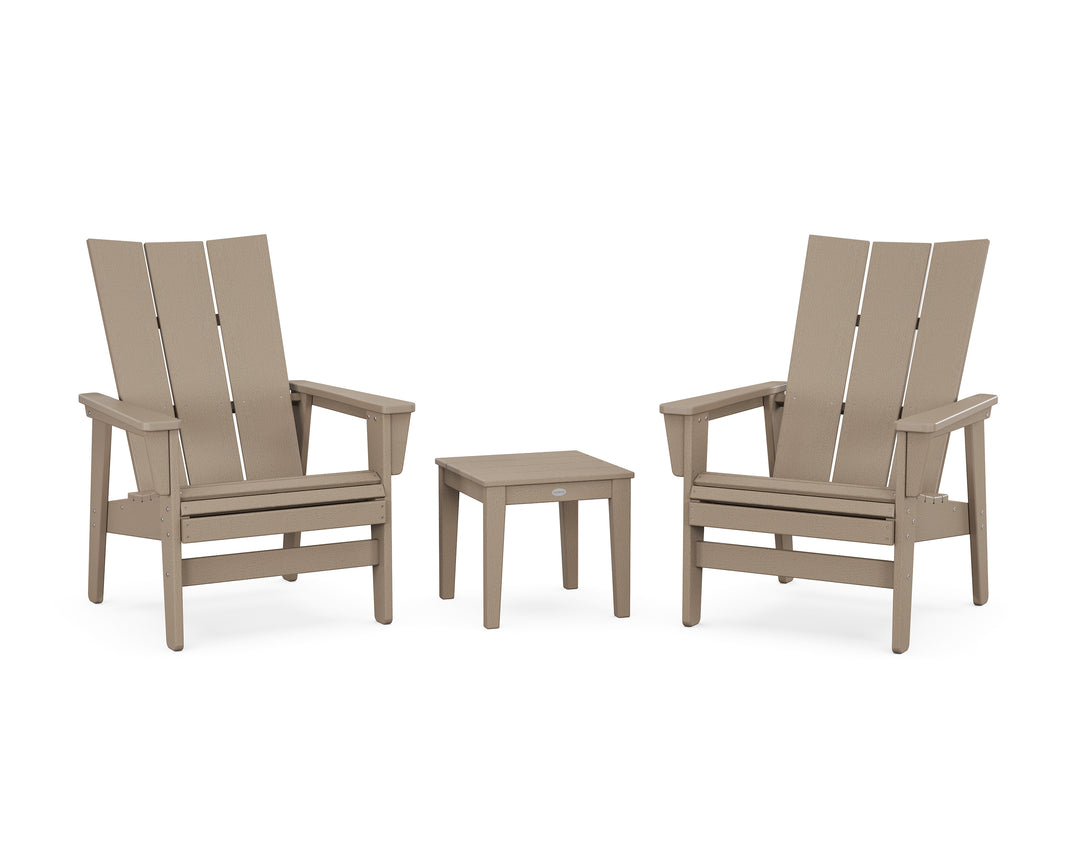 POLYWOOD® 3-Piece Modern Grand Upright Adirondack Set