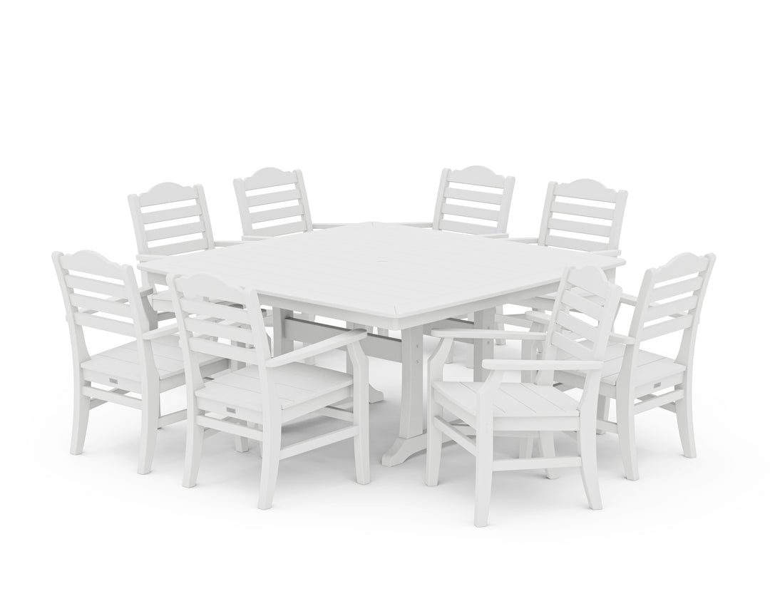 POLYWOOD® Savannah 9-Piece Square Dining Set with Trestle Legs