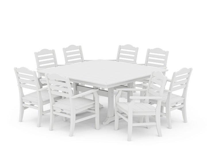 POLYWOOD® Savannah 9-Piece Square Dining Set with Trestle Legs