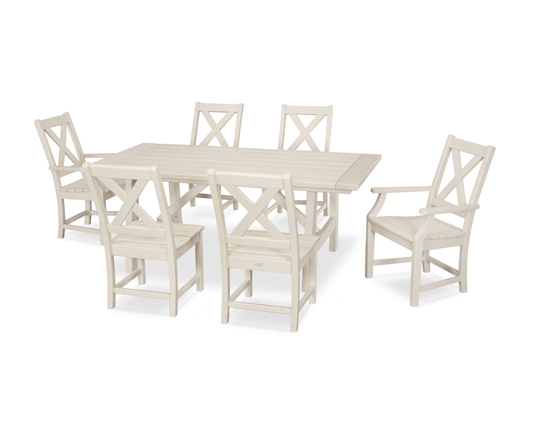 POLYWOOD® Braxton 7-Piece Rustic Farmhouse Dining Set