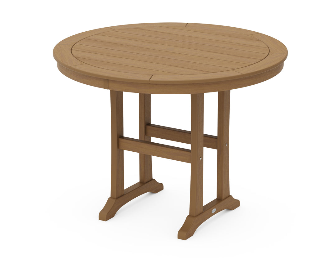 POLYWOOD® Nautical Trestle 48" Round Counter Table