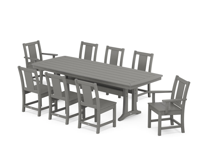 POLYWOOD® Prairie 9-Piece Dining Set with Trestle Legs