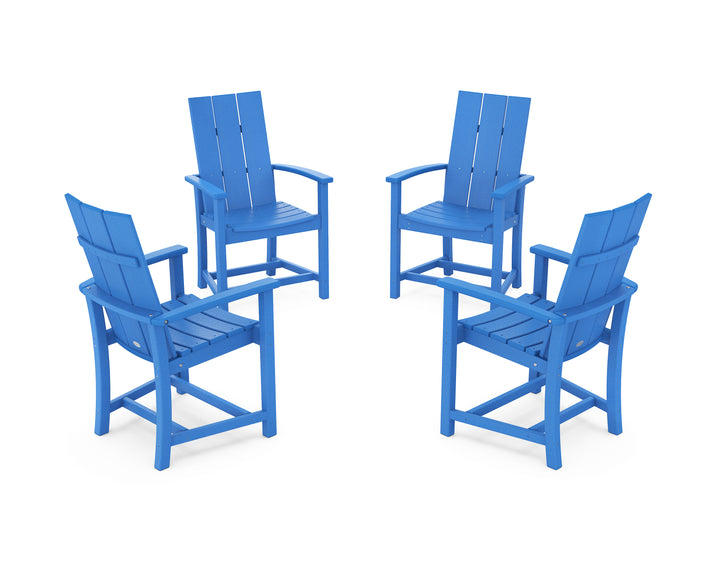 POLYWOOD® Modern 4-Piece Upright Adirondack Conversation Set