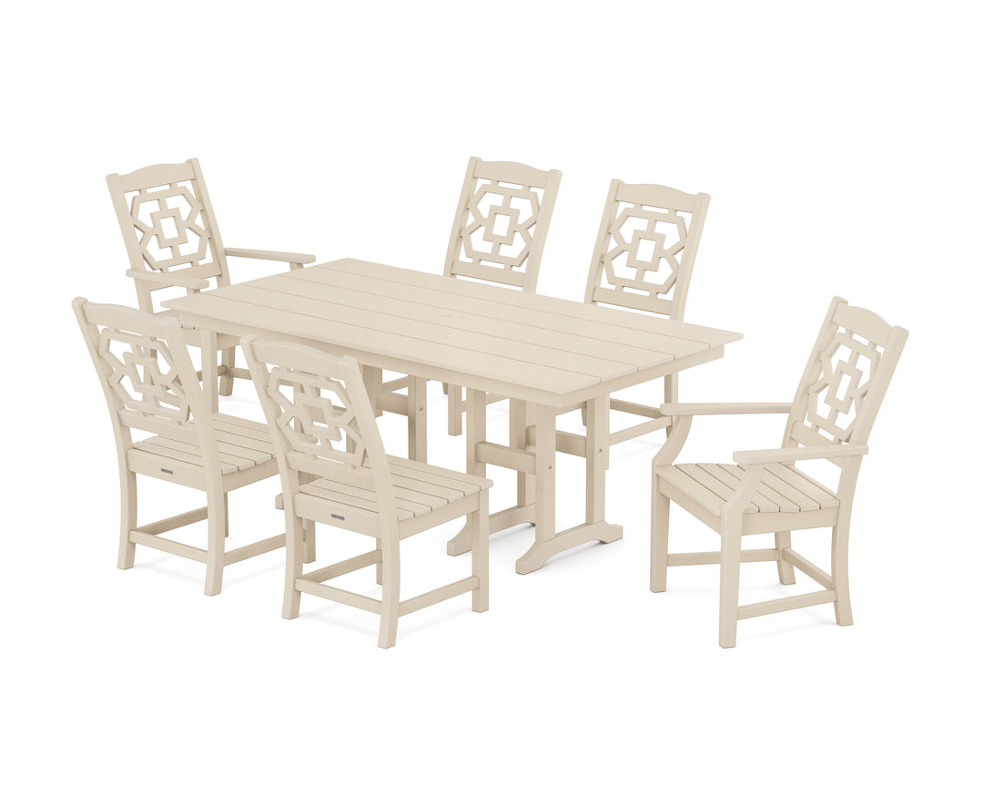 Martha Stewart by POLYWOOD® Chinoiserie 7-Piece Farmhouse Dining Set