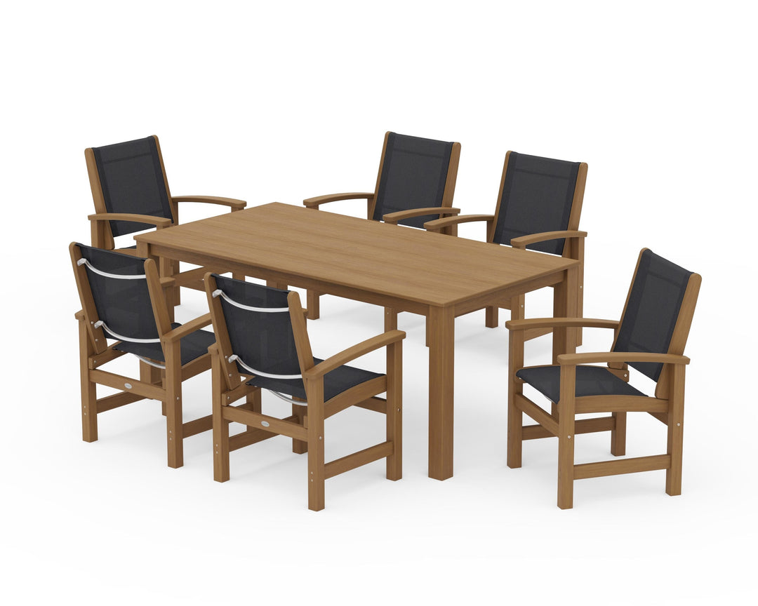 POLYWOOD® Coastal 7-Piece Parsons Dining Set