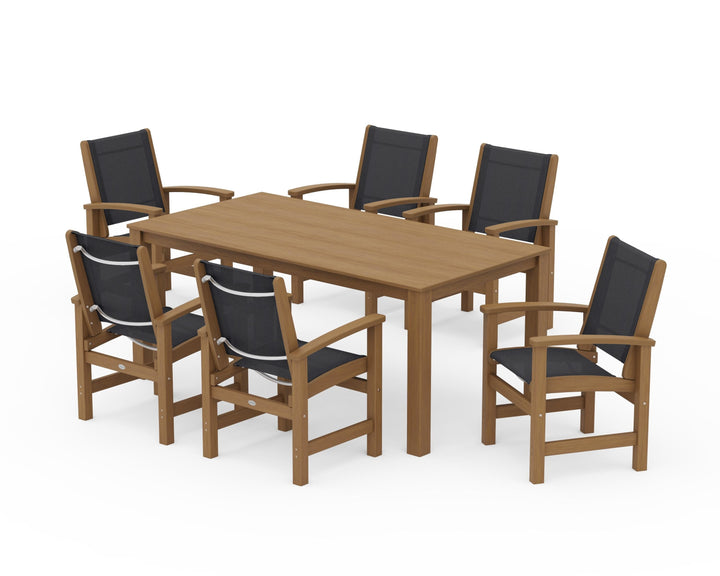POLYWOOD® Coastal 7-Piece Parsons Dining Set