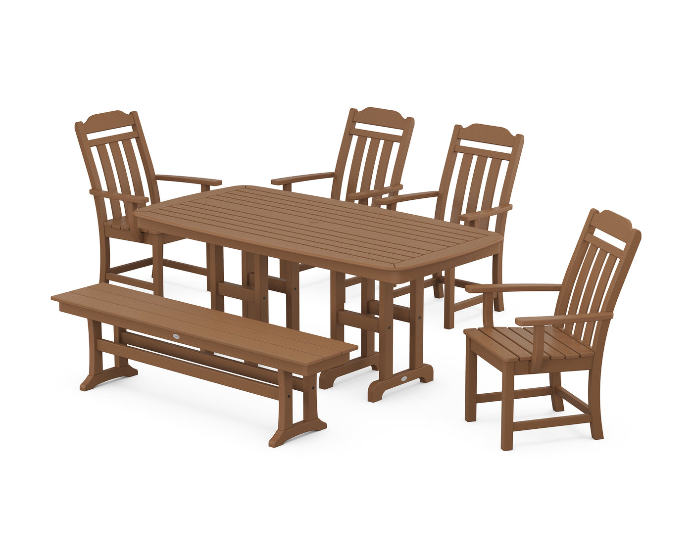 Cottage 6-Piece Dining Set with Bench