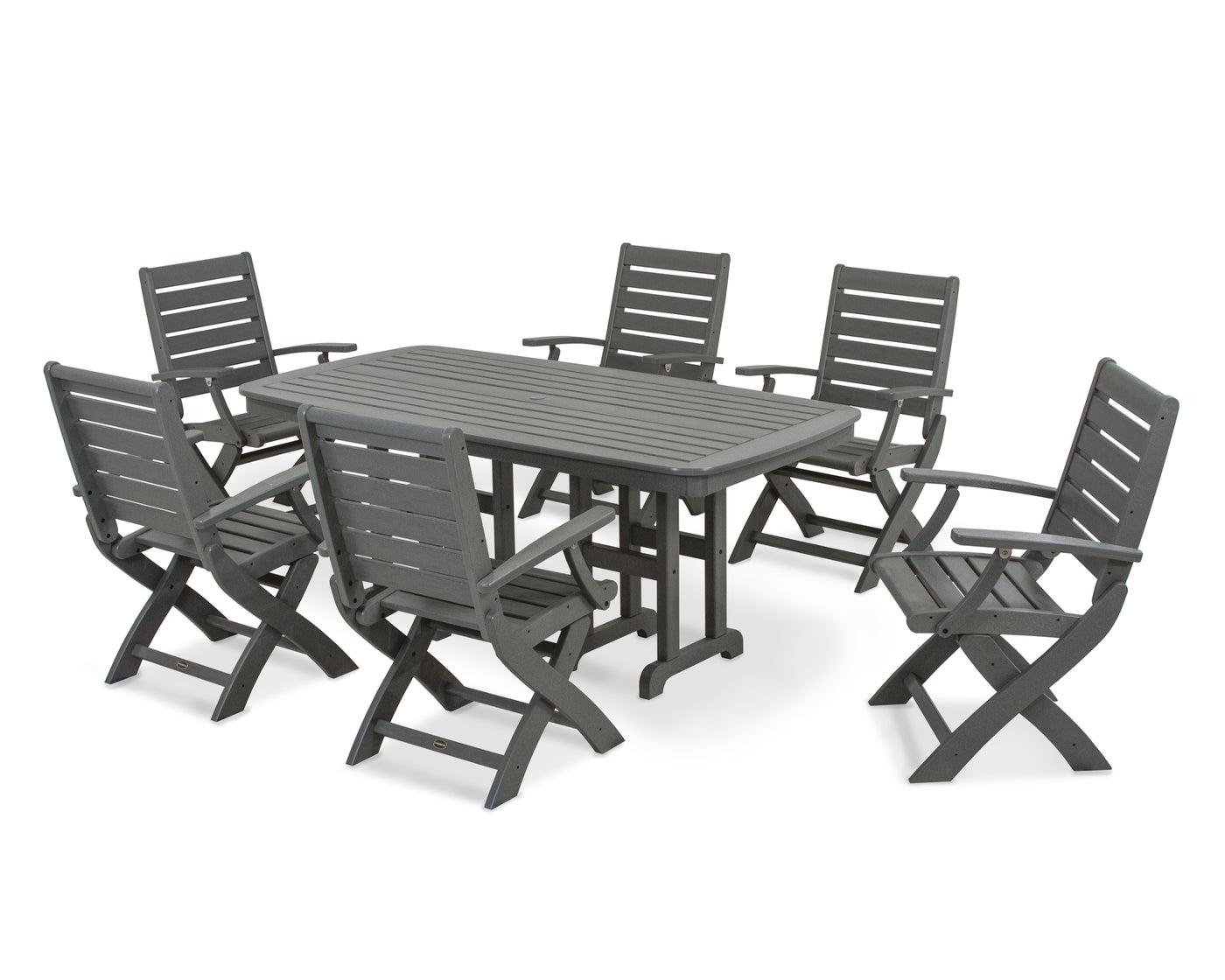 Signature Folding Chair 7-Piece Dining Set