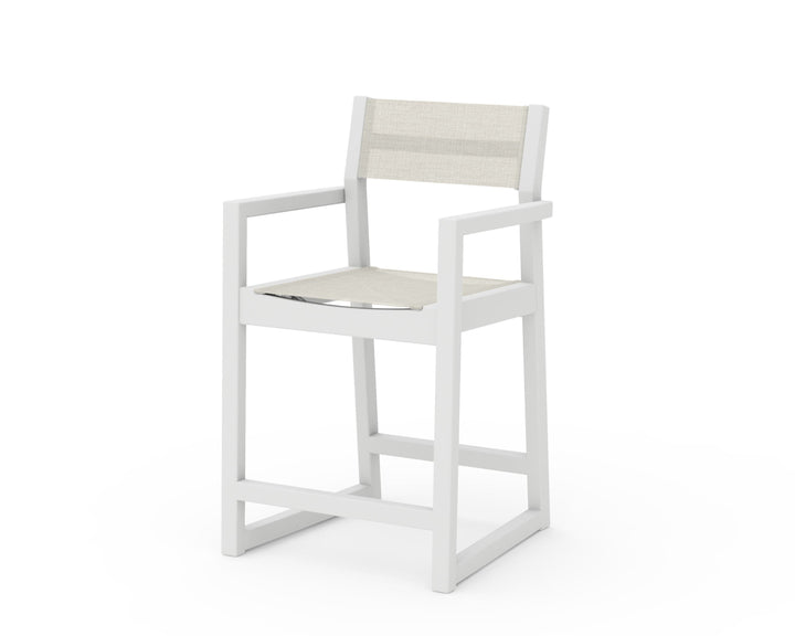 POLYWOOD® EDGE Sling Counter Arm Chair