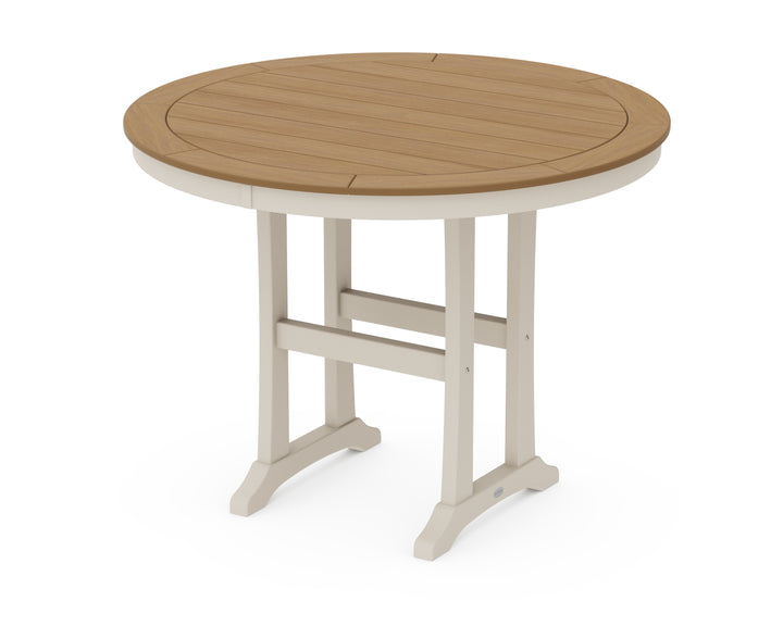 POLYWOOD® Nautical Trestle 48" Round Counter Table