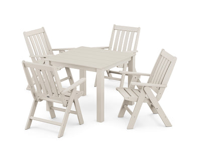 Vineyard Folding Chair 5-Piece Parsons Dining Set