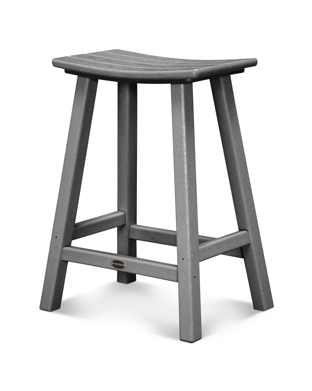 POLYWOOD® Traditional 24" Saddle Counter Stool