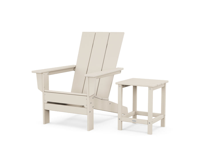 POLYWOOD® Modern Studio Adirondack Chair with Side Table