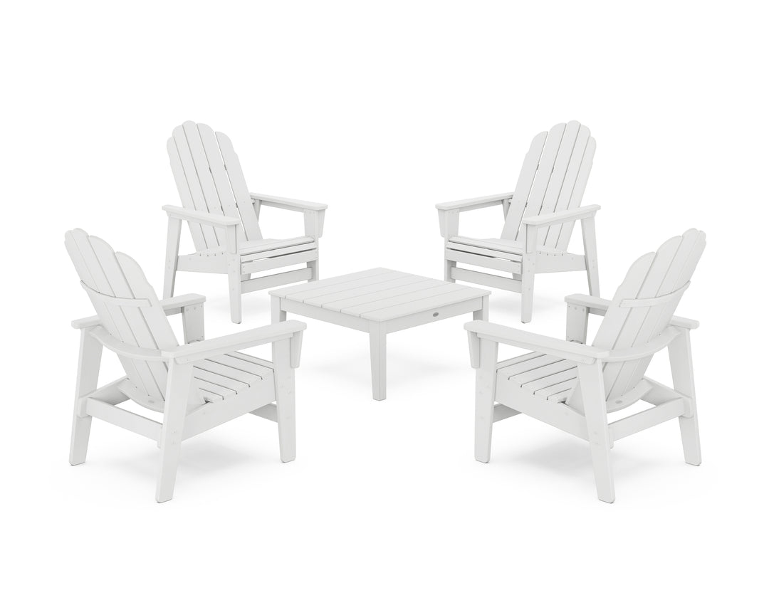 POLYWOOD® 5-Piece Vineyard Grand Upright Adirondack Chair Conversation Group