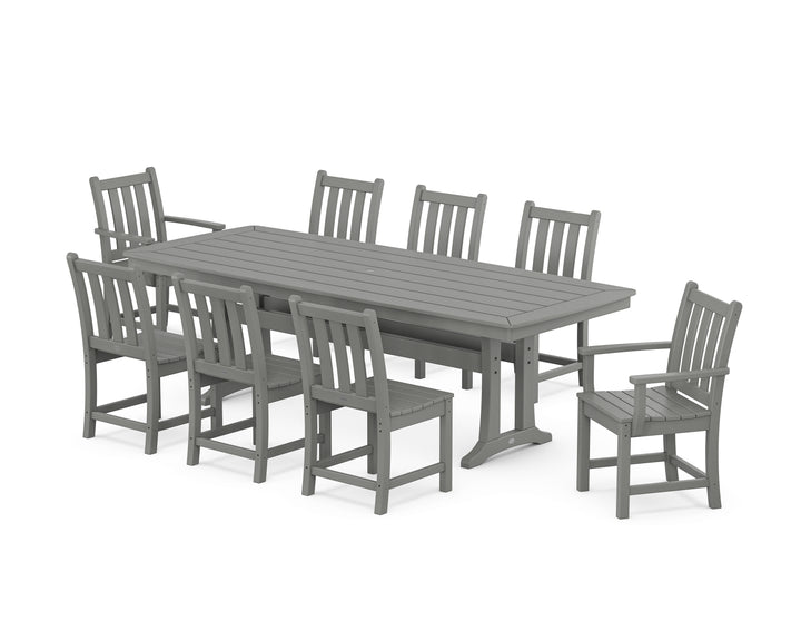 POLYWOOD® Traditional Garden 9-Piece Dining Set with Trestle Legs
