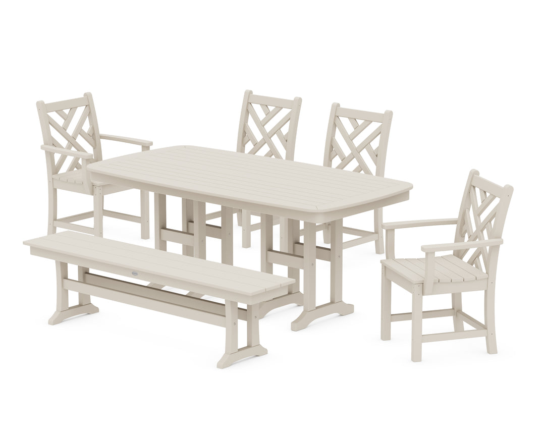 POLYWOOD® Chippendale 6-Piece Dining Set with Bench