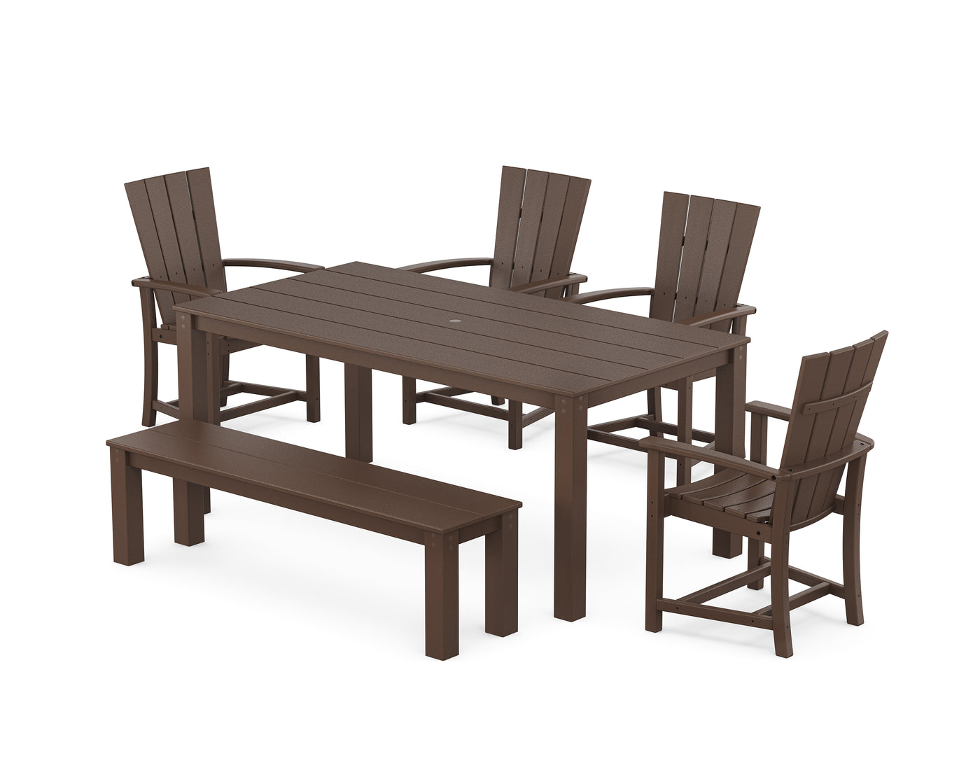 Quattro 6-Piece Parsons Dining Set with Bench