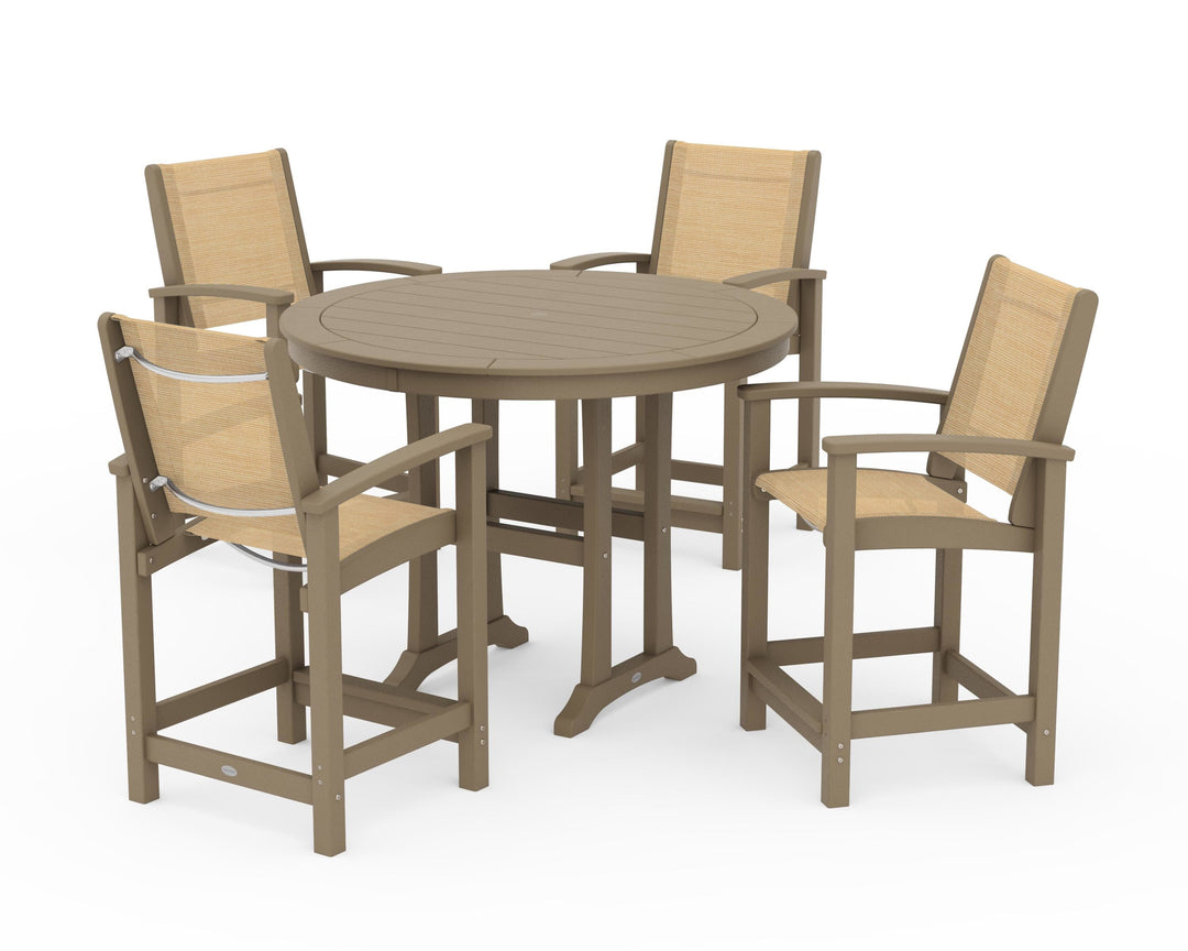 POLYWOOD® Coastal 5-Piece Counter Set