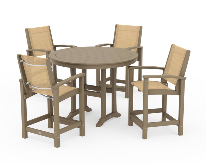 POLYWOOD® Coastal 5-Piece Counter Set