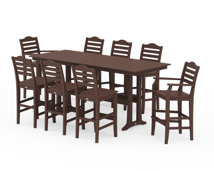 Draper James™ by  POLYWOOD® Savannah 9-Piece Farmhouse Bar Set with Trestle Legs