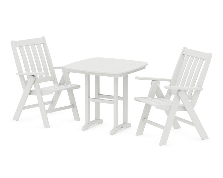 POLYWOOD® Vineyard Folding Chair 3-Piece Dining Set