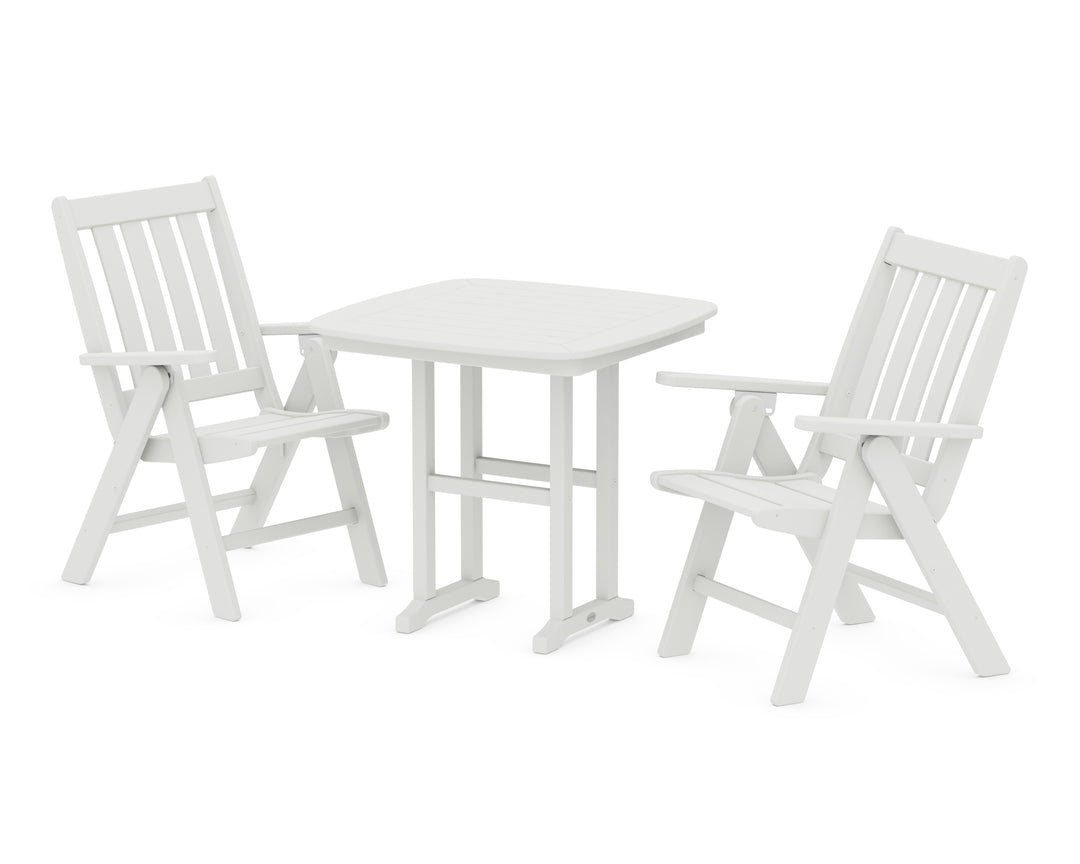 POLYWOOD® Vineyard Folding Chair 3-Piece Dining Set