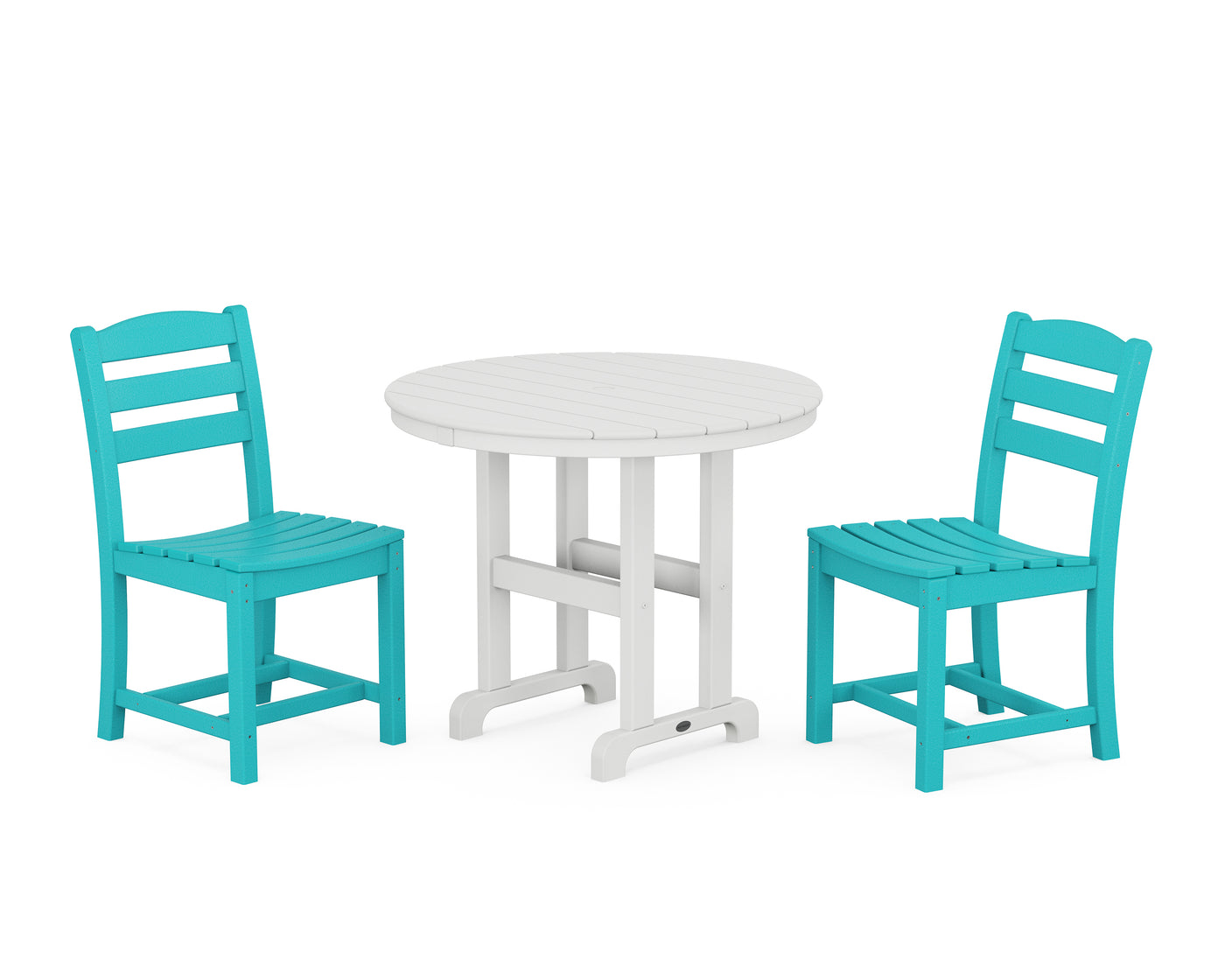 La Casa CafŽ Side Chair 3-Piece Round Dining Set