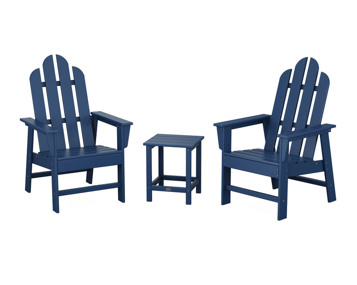 POLYWOOD® Long Island 3-Piece Upright Adirondack Chair Set